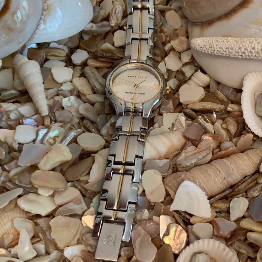 Anne Klein silver quartz watch